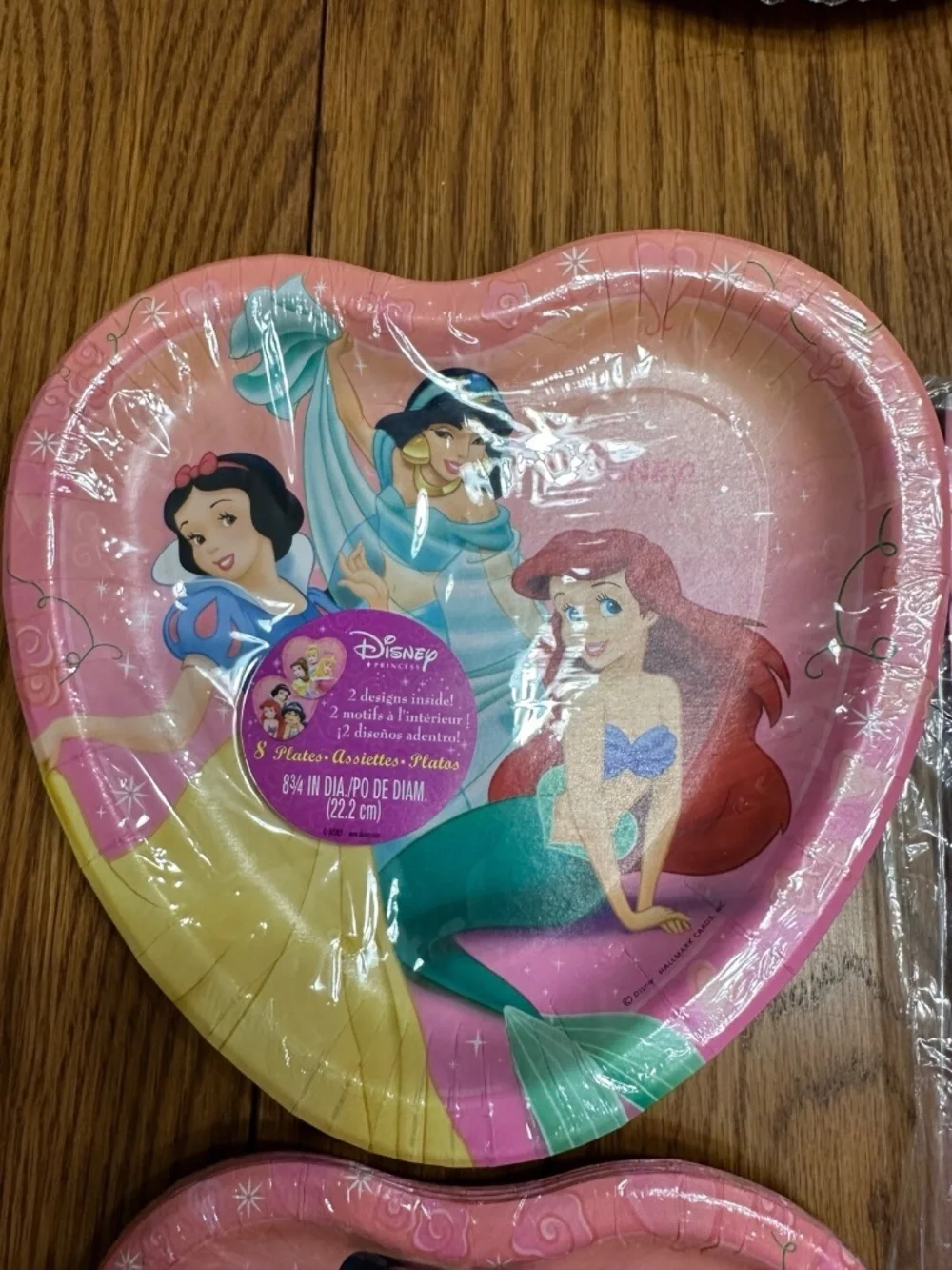 Disney Princess VTG 2004 Birthday Party Supplies Lot Hallmark Heart Plate Napkin